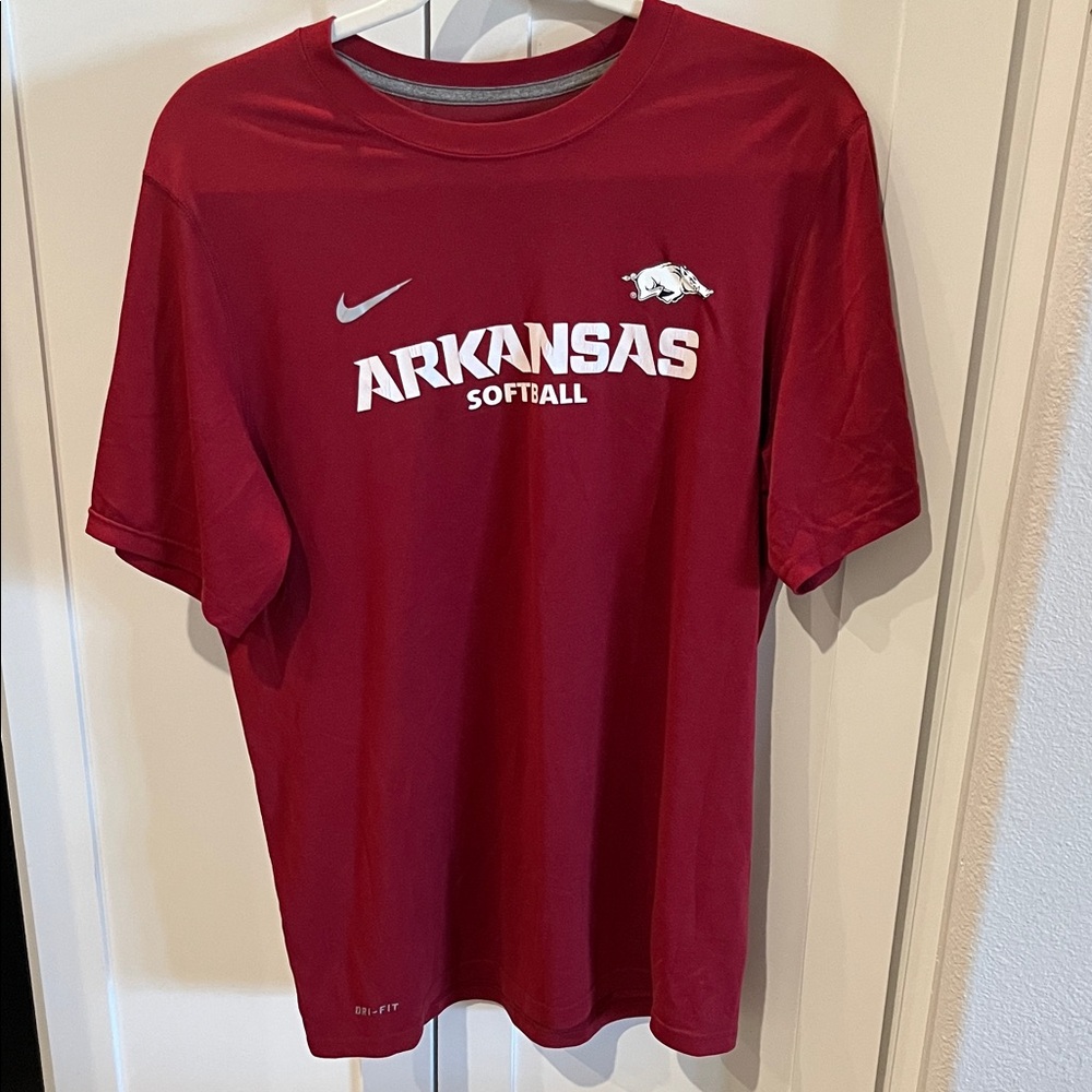 Nike Red Arkansas Softball Tee